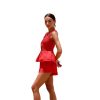 Lace-up Sleeveless Backless Top High Waist Shorts Suit - 图片 5
